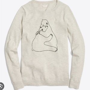 J Crew Factory Polar Bear Hug Sweater Size M